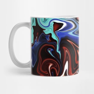 Abstract gold & blue flames Mug